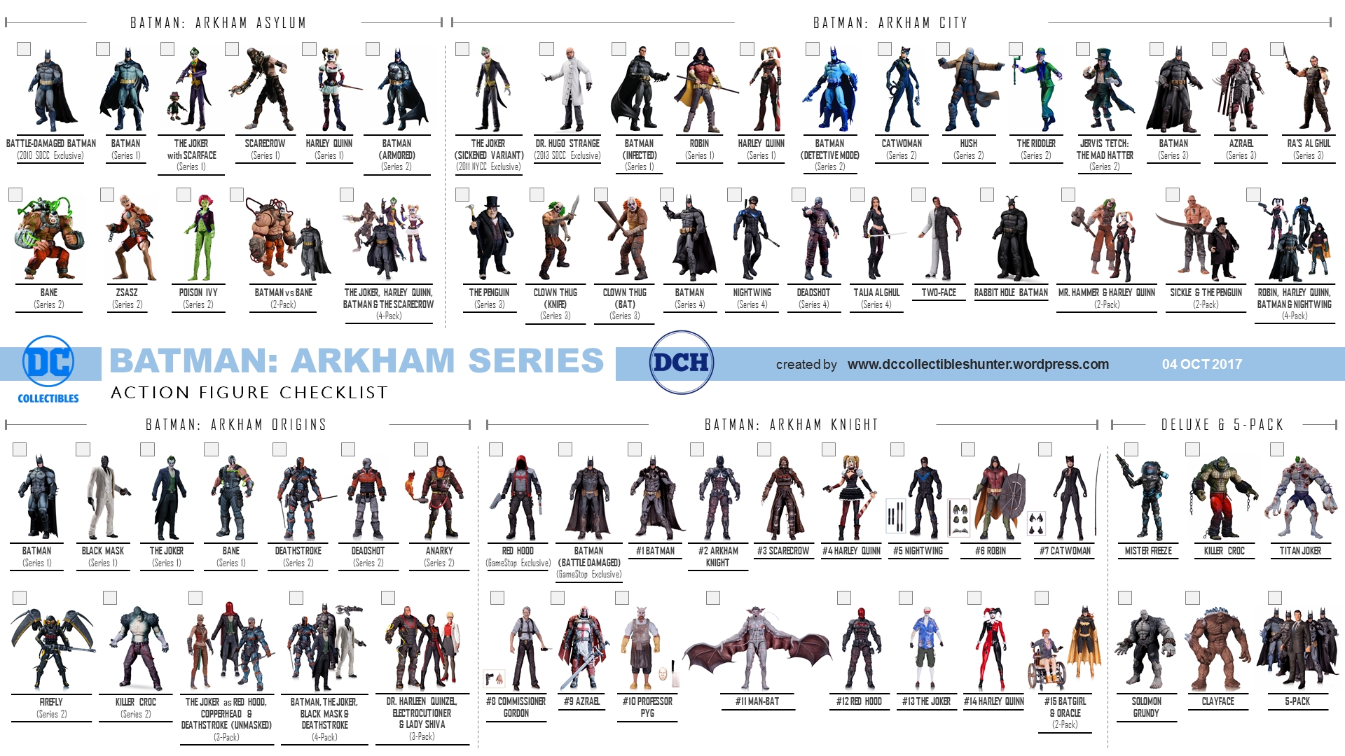Checklist | Batman: Arkham Series – DC Collectibles Hunter